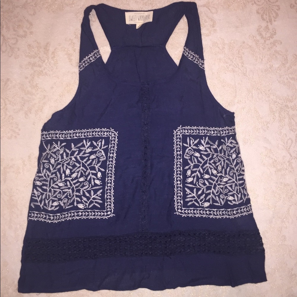 Navy blue tank top